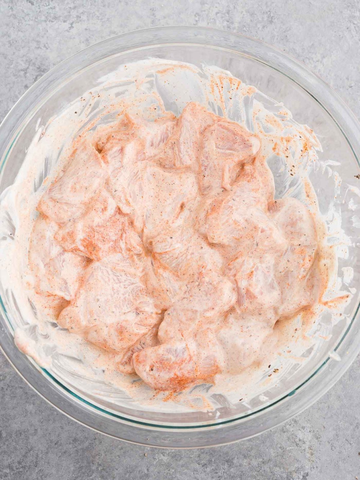 marinating chicken with yogurt and spices