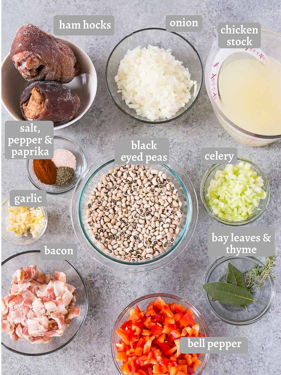 Ingredients for Instant Pot Hoppin' John