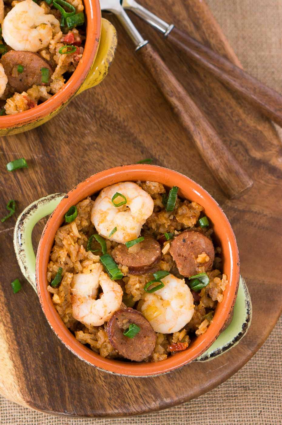 close up of jambalaya in the instant pot