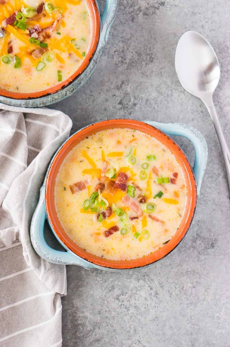 creamy soup in a bowl