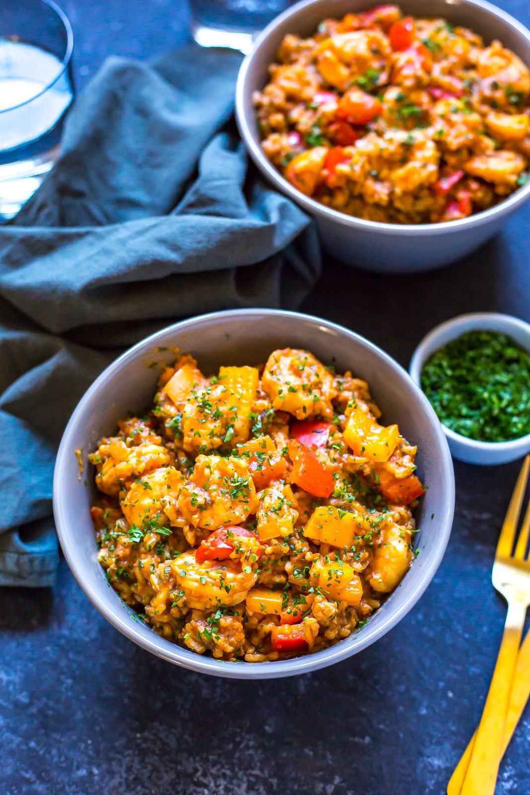 easy Instant Pot recipes - 2 bowls of jambalaya
