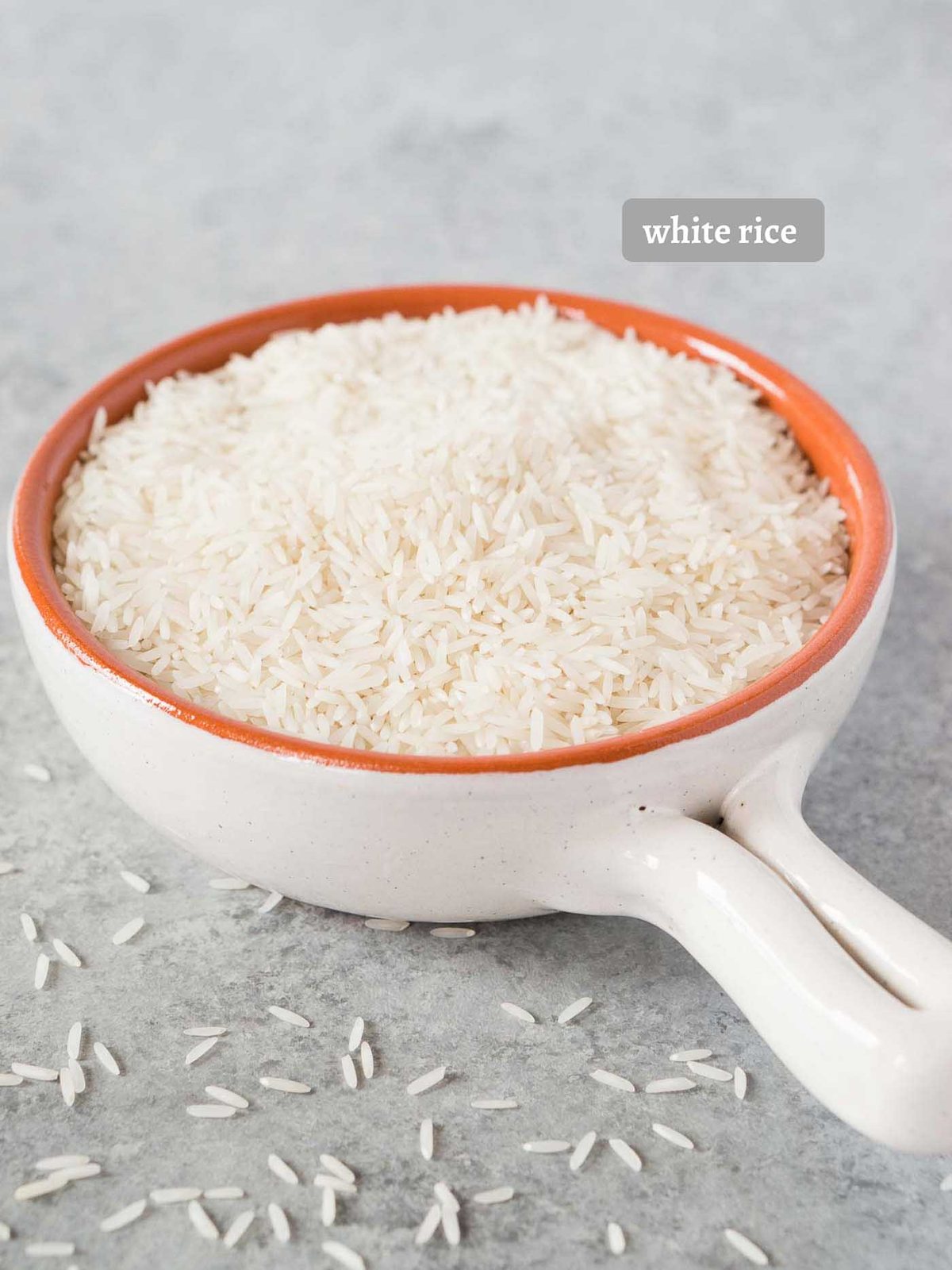 rice in a white bowl