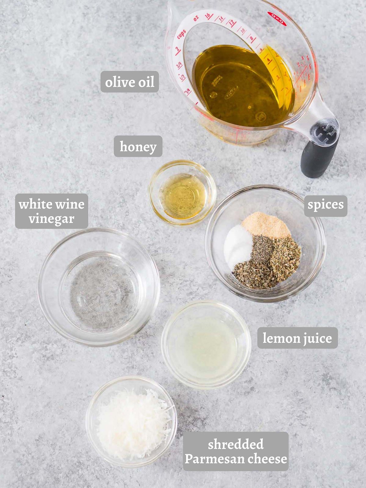 ingredients for Italian dressing