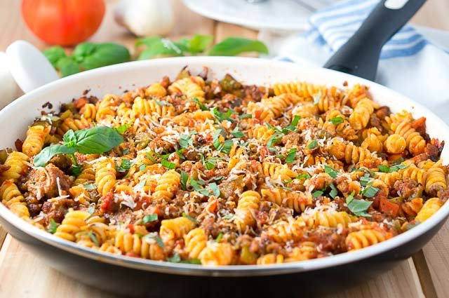 Italian Sausage and Peppers Pasta Skillet
