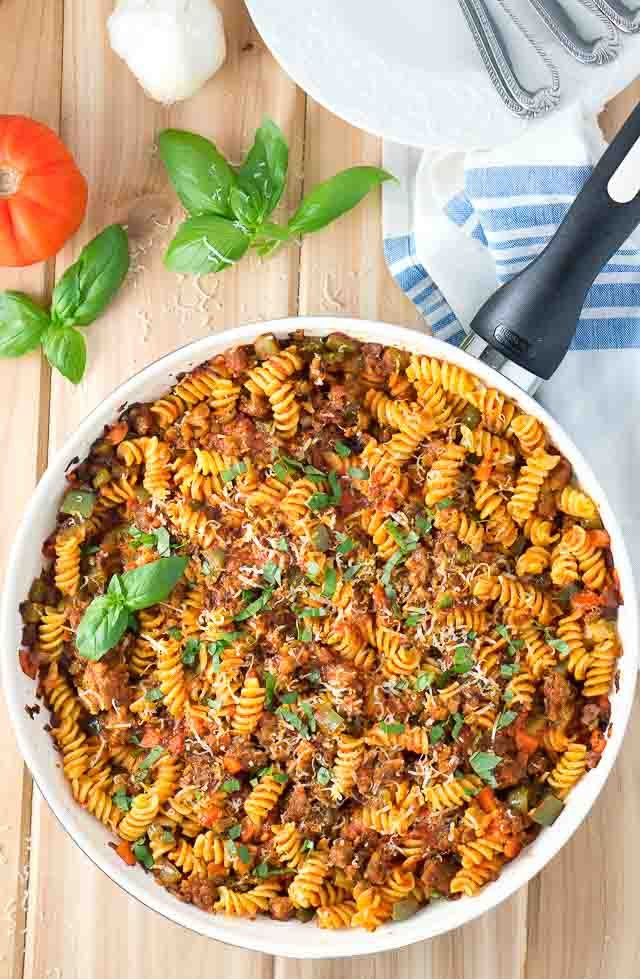 Italian Sausage and Peppers Pasta Skillet