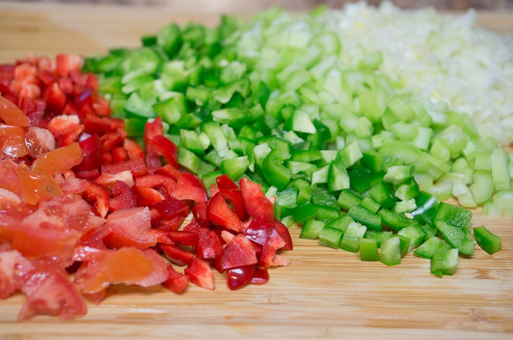 Chopped vegetables