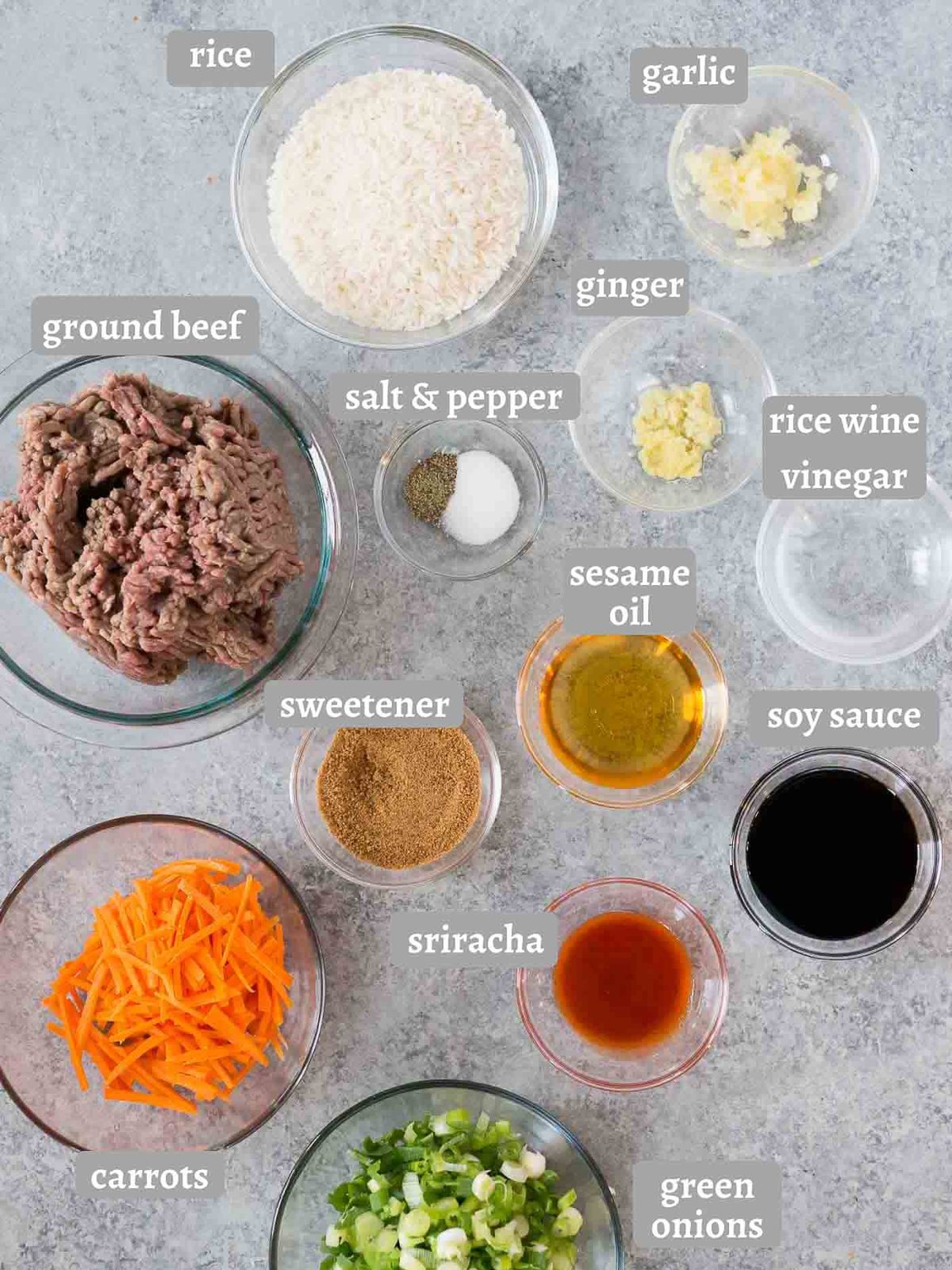 ingredients for Korean beef