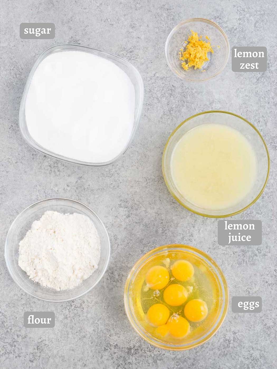 ingredients for lemon curd