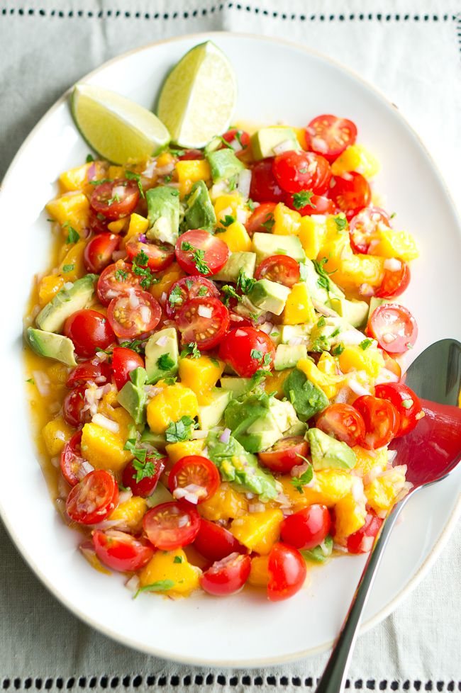 Lime wedges served with the salad