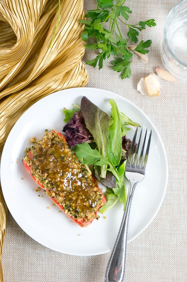 Maple Walnut Crusted Salmon