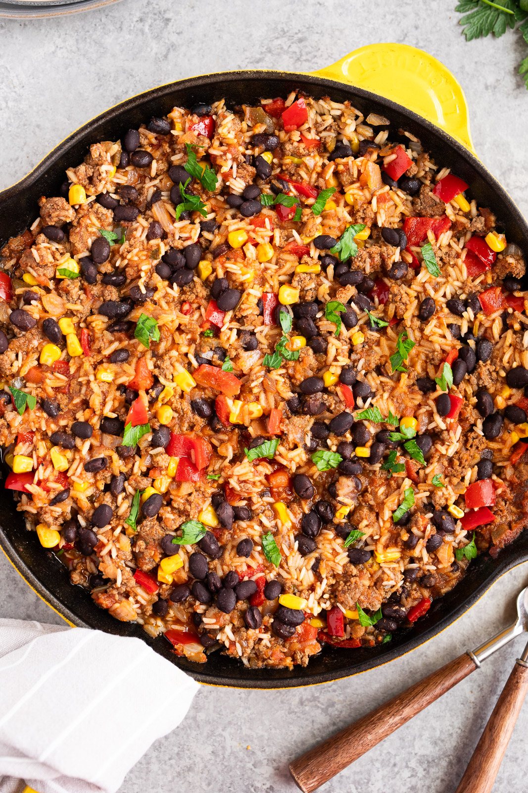 Mexican Beef and Rice Skillet