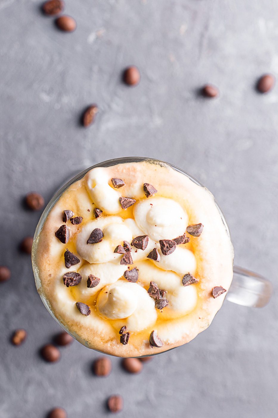 mocha coffee from top