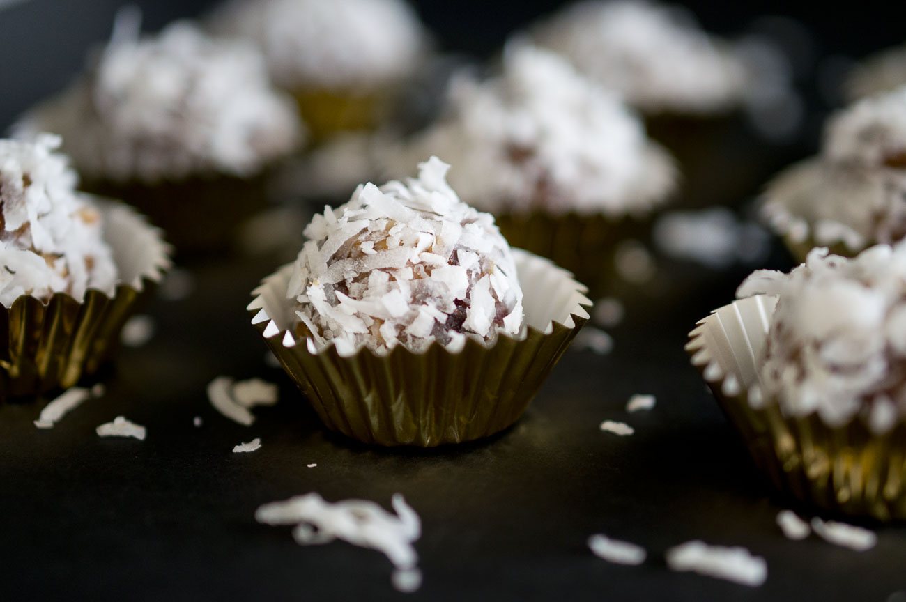 Healthy No Bake Coconut Date Bites