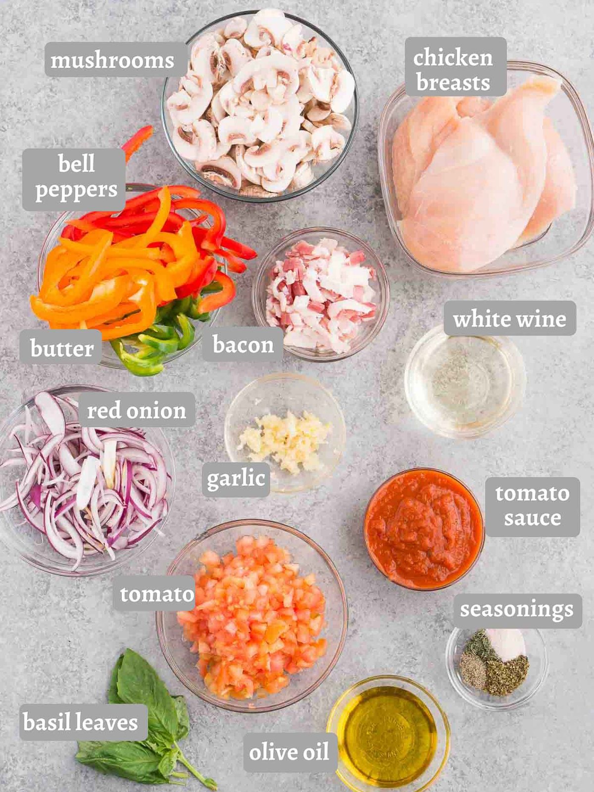 chicken cacciatore ingredients