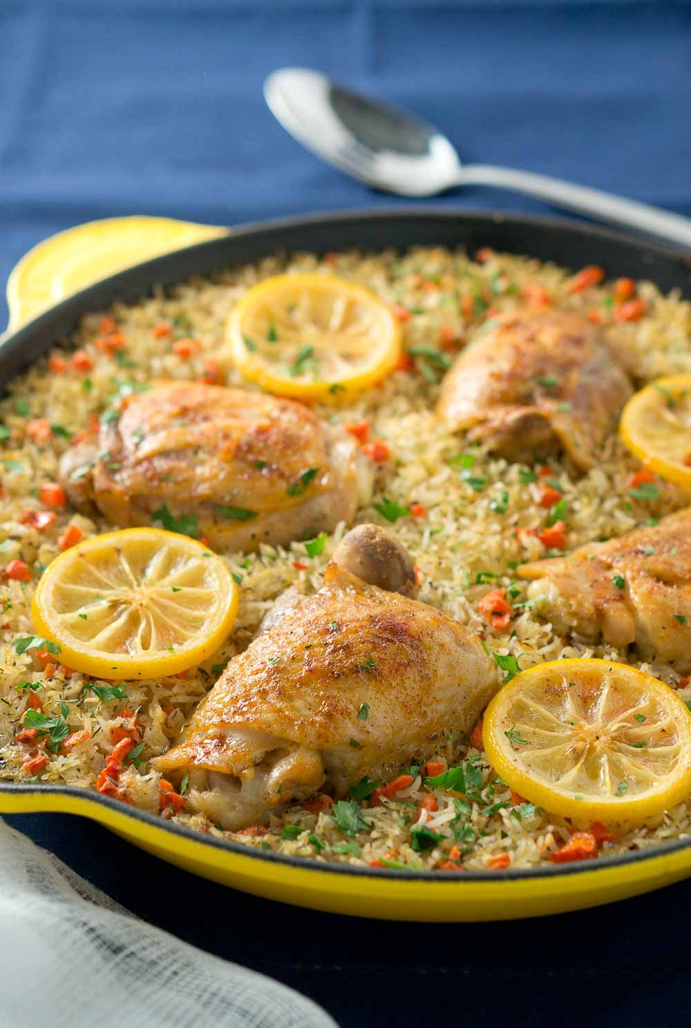 Mediterranean Chicken and Rice Skillet