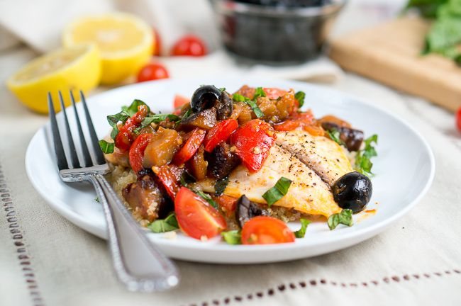 One Skillet Tilapia Caponata