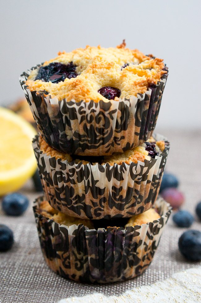 Paleo Lemon Blueberry Muffins