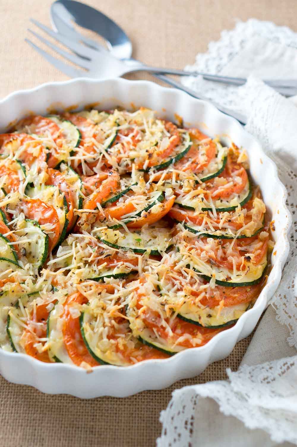 Parmesan Zucchini and Tomato Gratin-2