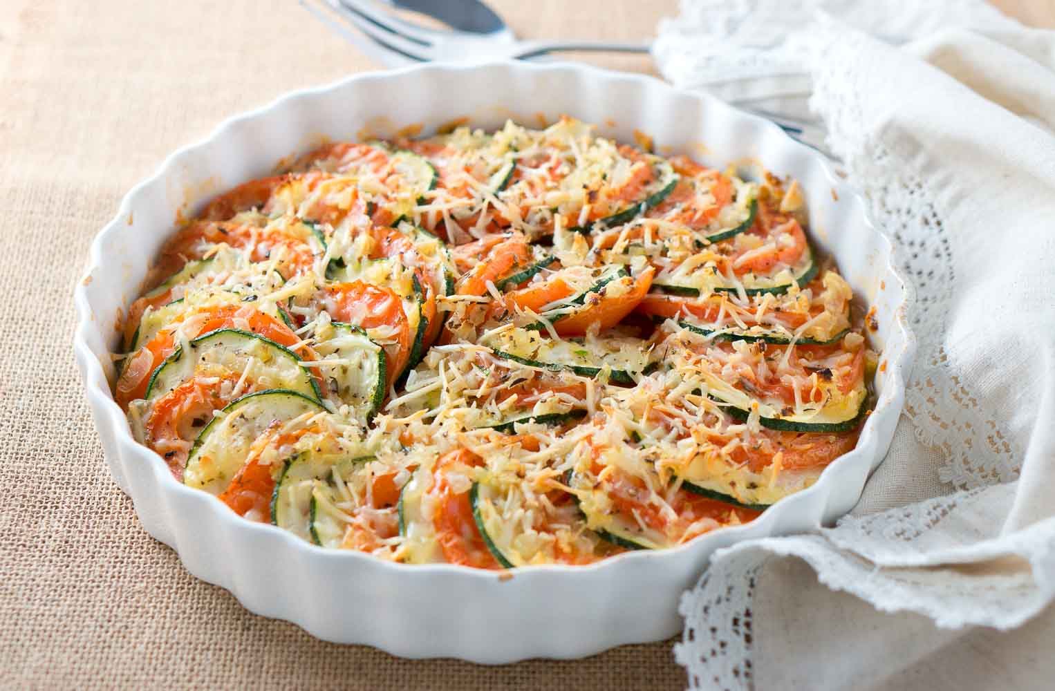 Parmesan Zucchini and Tomato Gratin-4