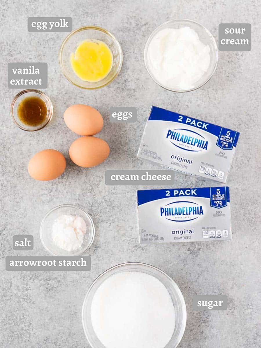 ingredients for pecan pie cheesecake filling