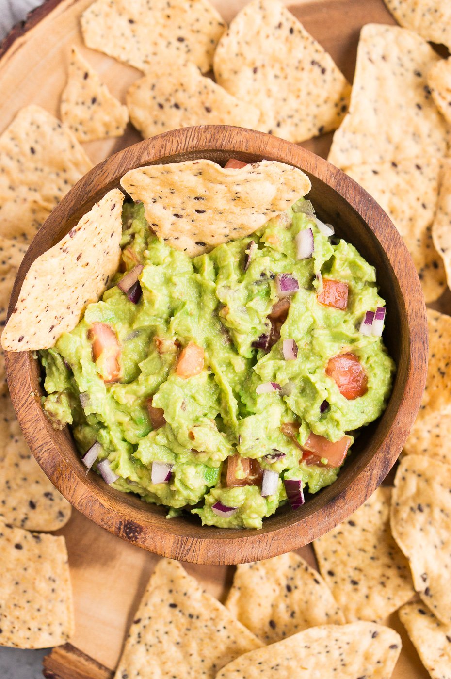 homemade guacamole in a bowl