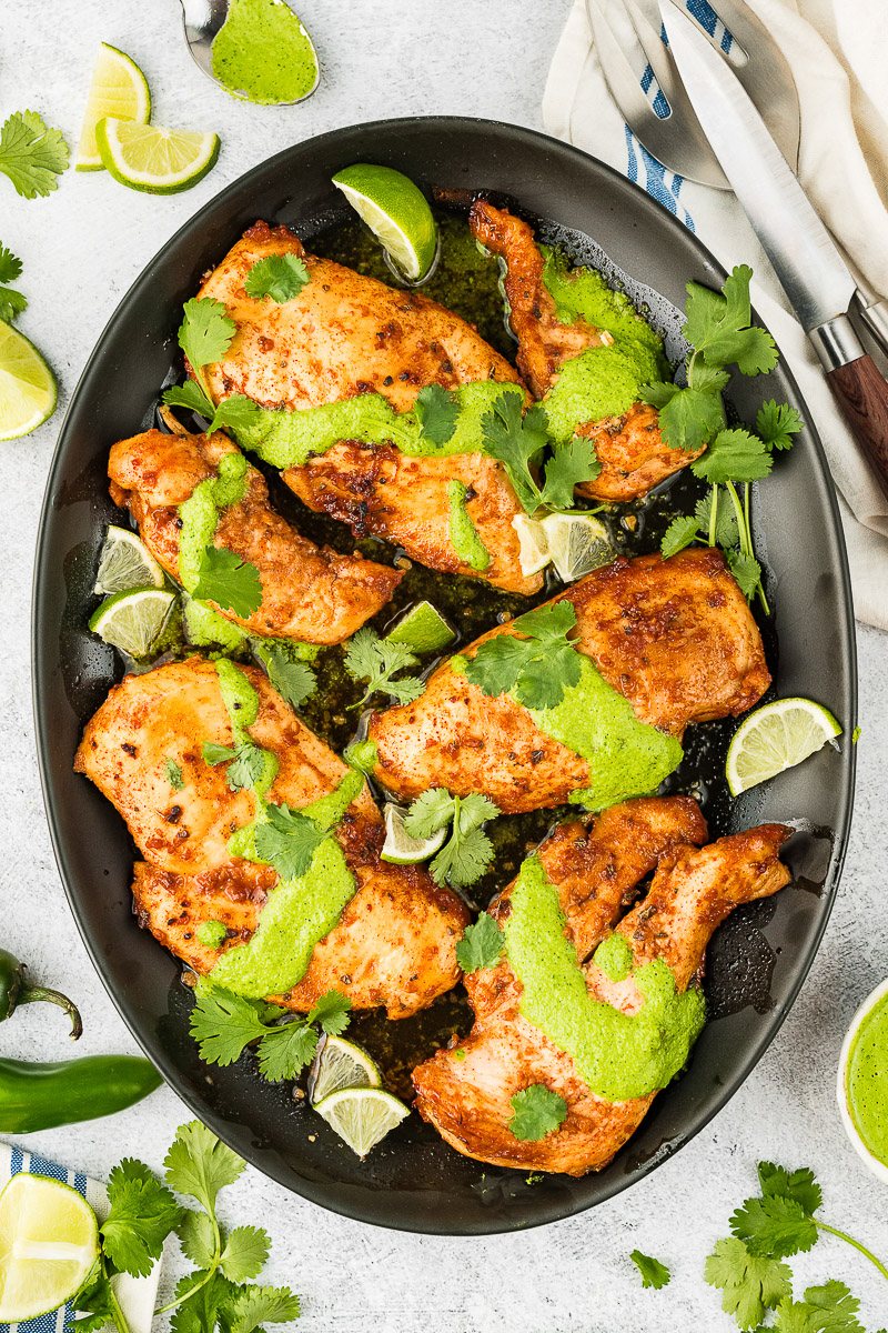 Peruvian Chicken with Green Sauce