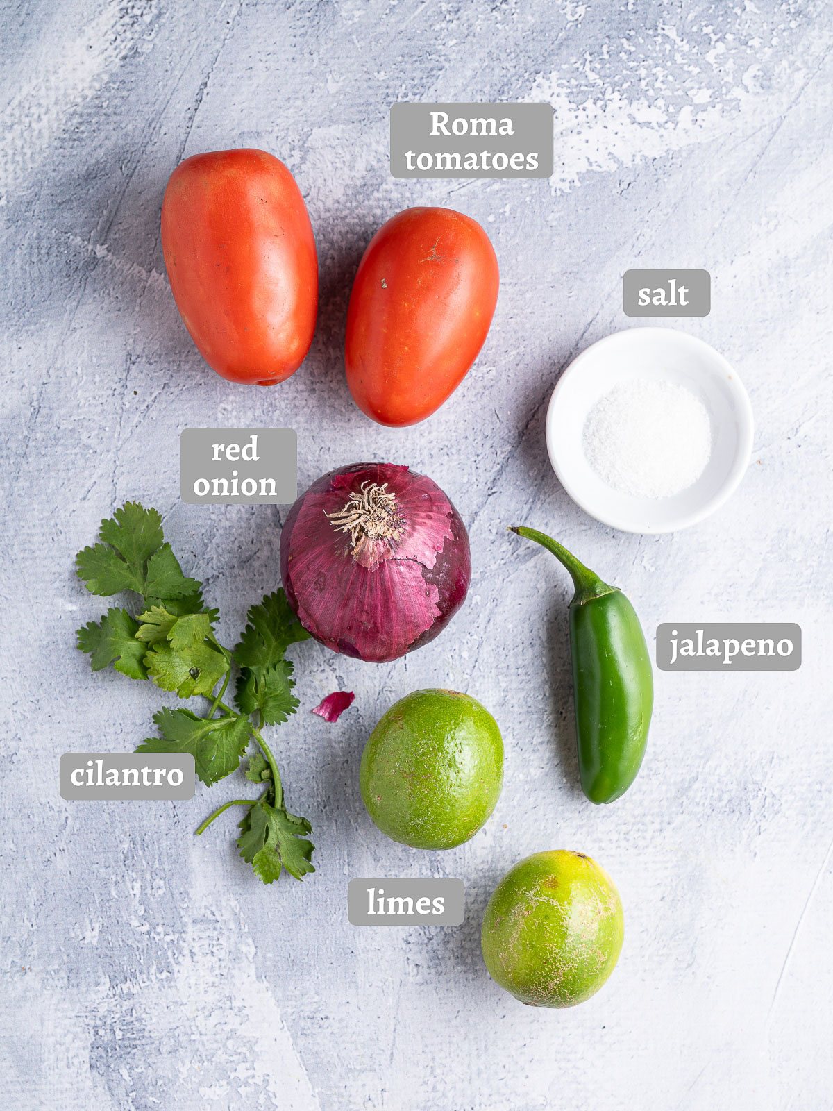 ingredients for picco de gallo