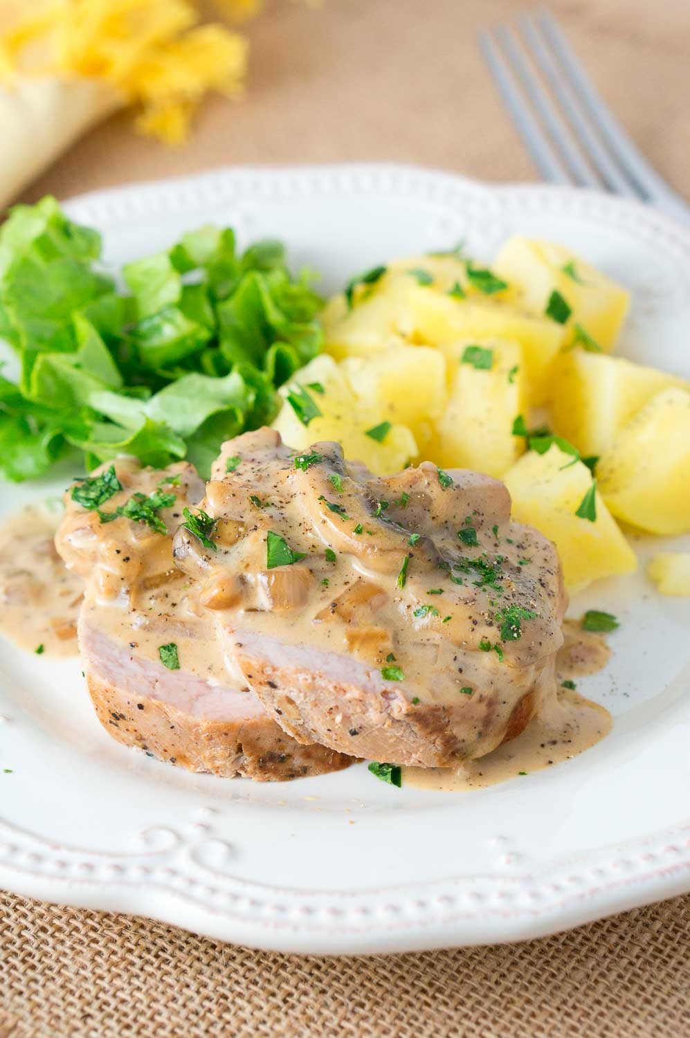 Pork Medallions with Creamy Mushroom Marsala Sauce