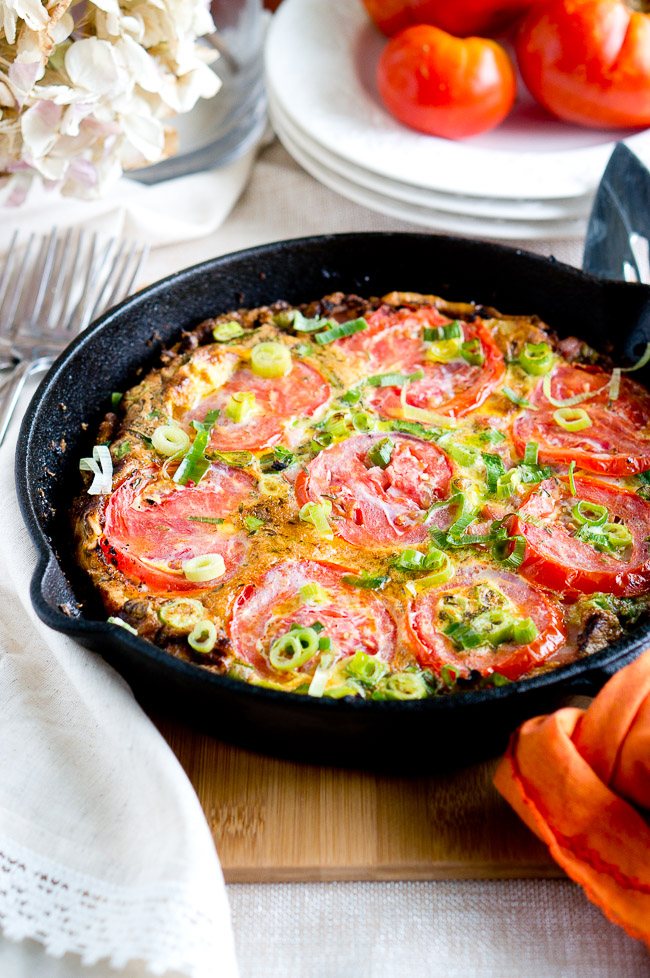 Potato, Ham and Tomato Frittata