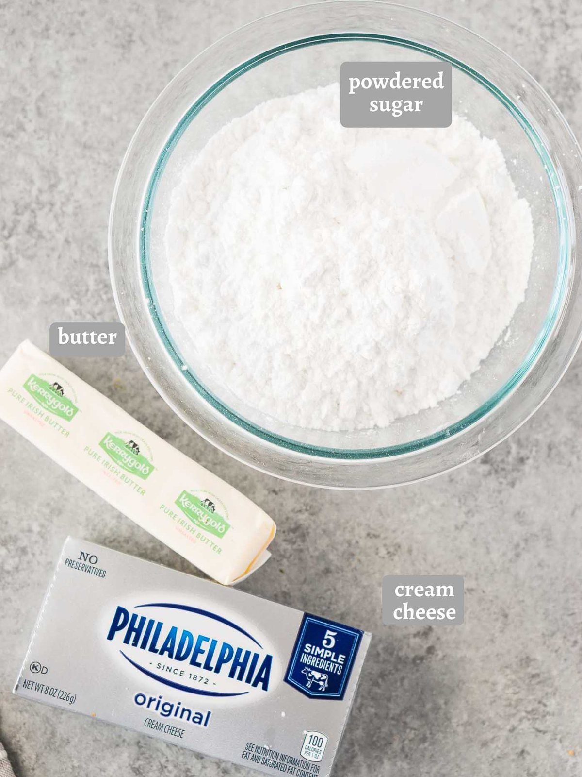 cream cheese frosting ingredients