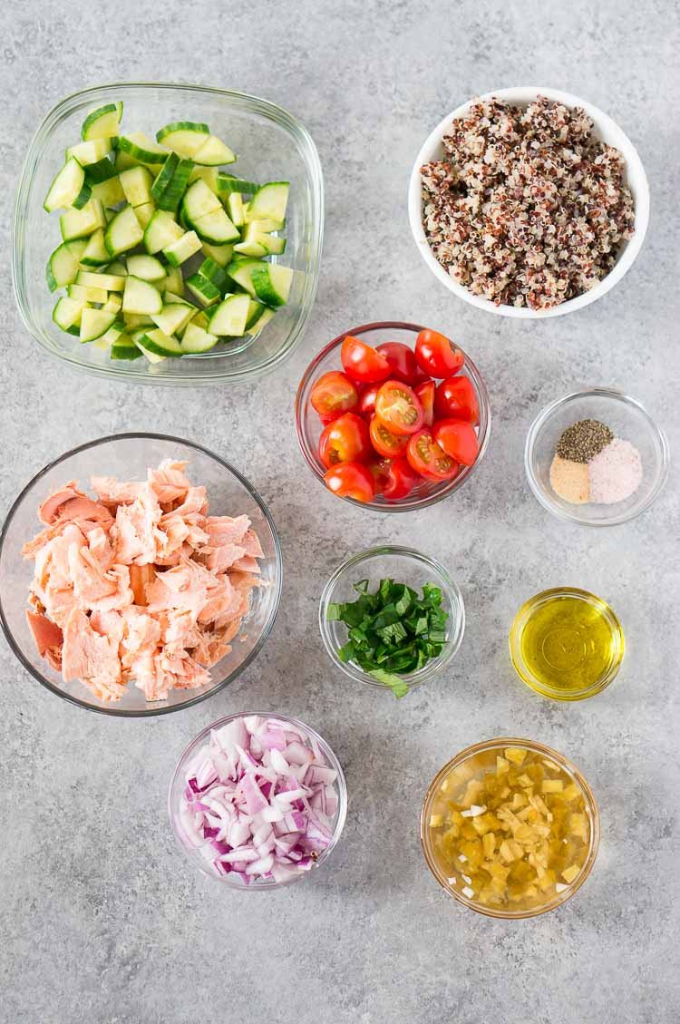quinoa salad with salmon