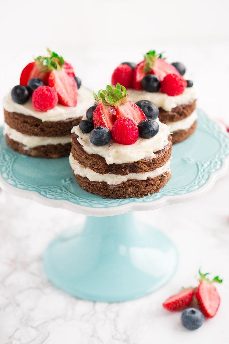 Red White and Blue Mini Cakes