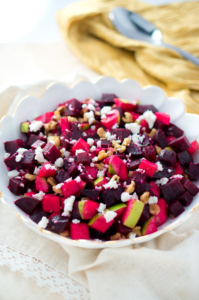 Roasted Beet and Apple Salad with Maple Vinaigrette