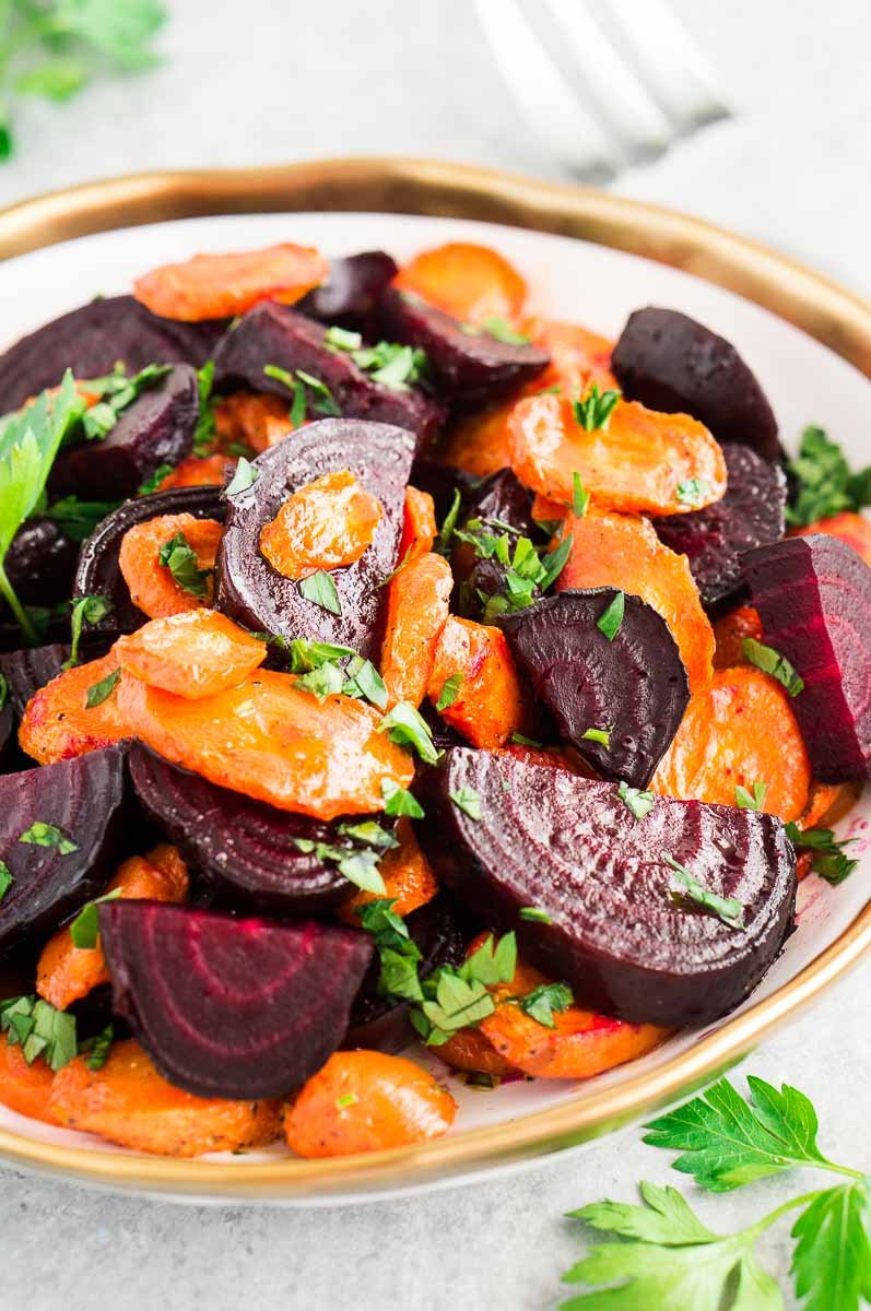Roasted Beets and Carrots