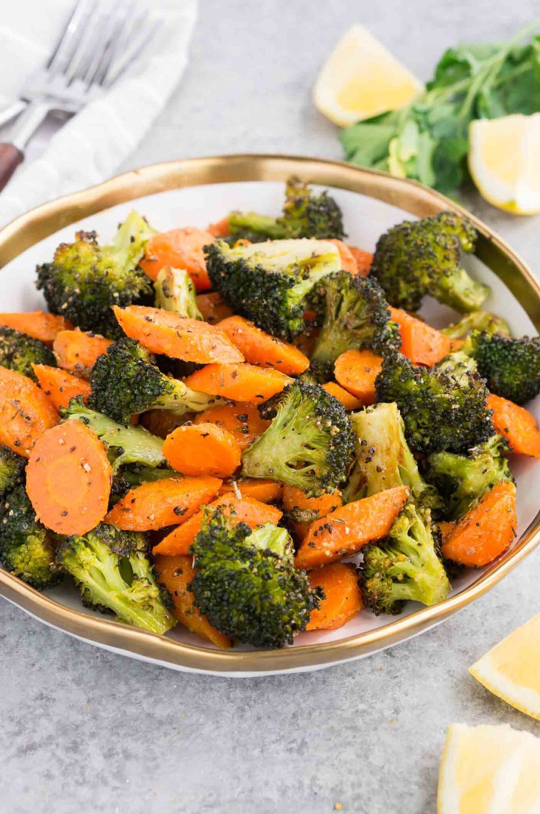 Roasted Broccoli and Carrots