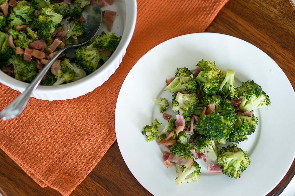 Roasted Broccoli with Bacon