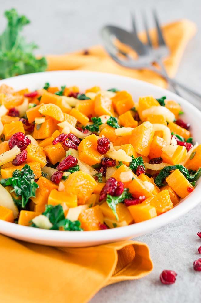 oven roasted butternut squash and apples
