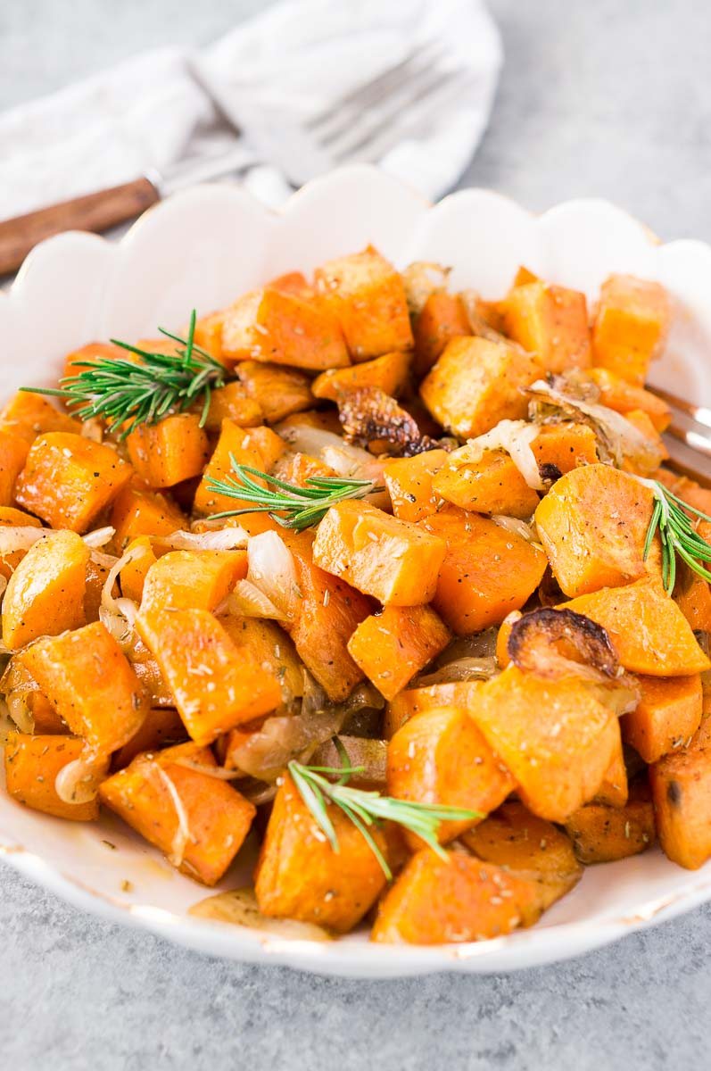 Roasted Sweet Potatoes and Onions