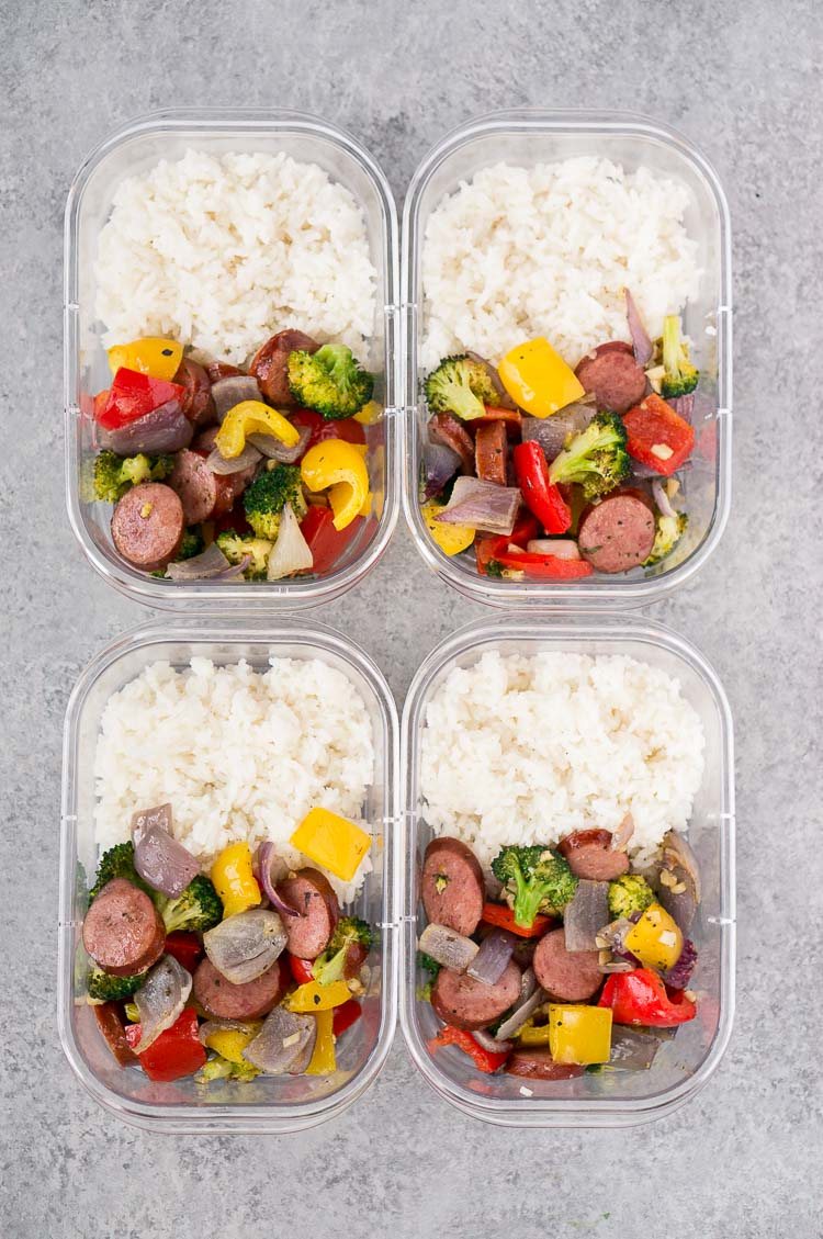 roasted sausage and vegetables