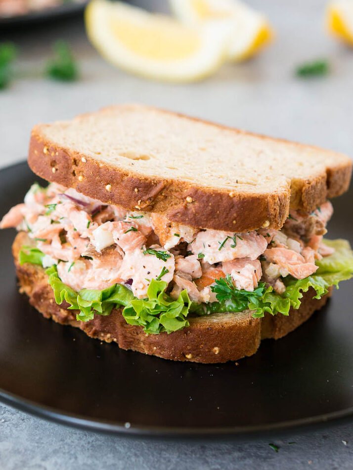 salmon salad sandwich