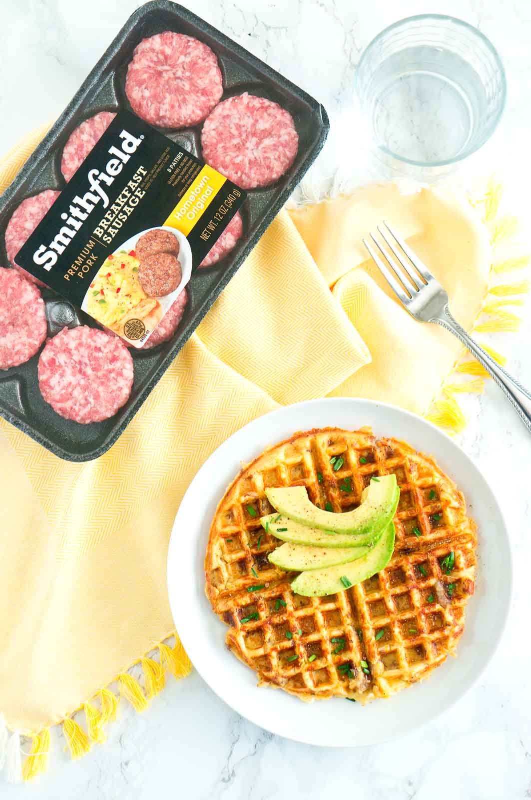 Sausage and Potato Waffles