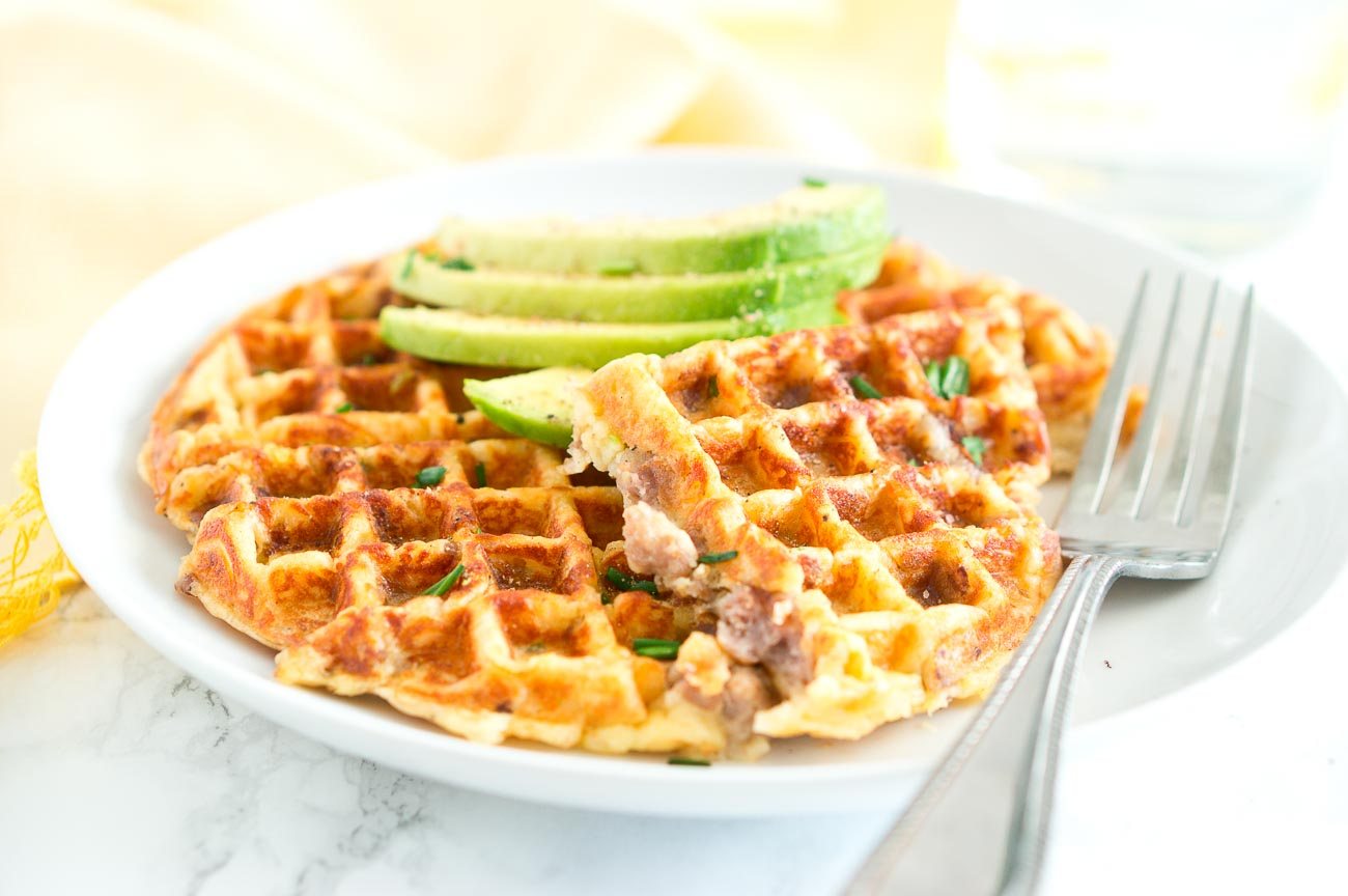 Sausage and Potato Waffles