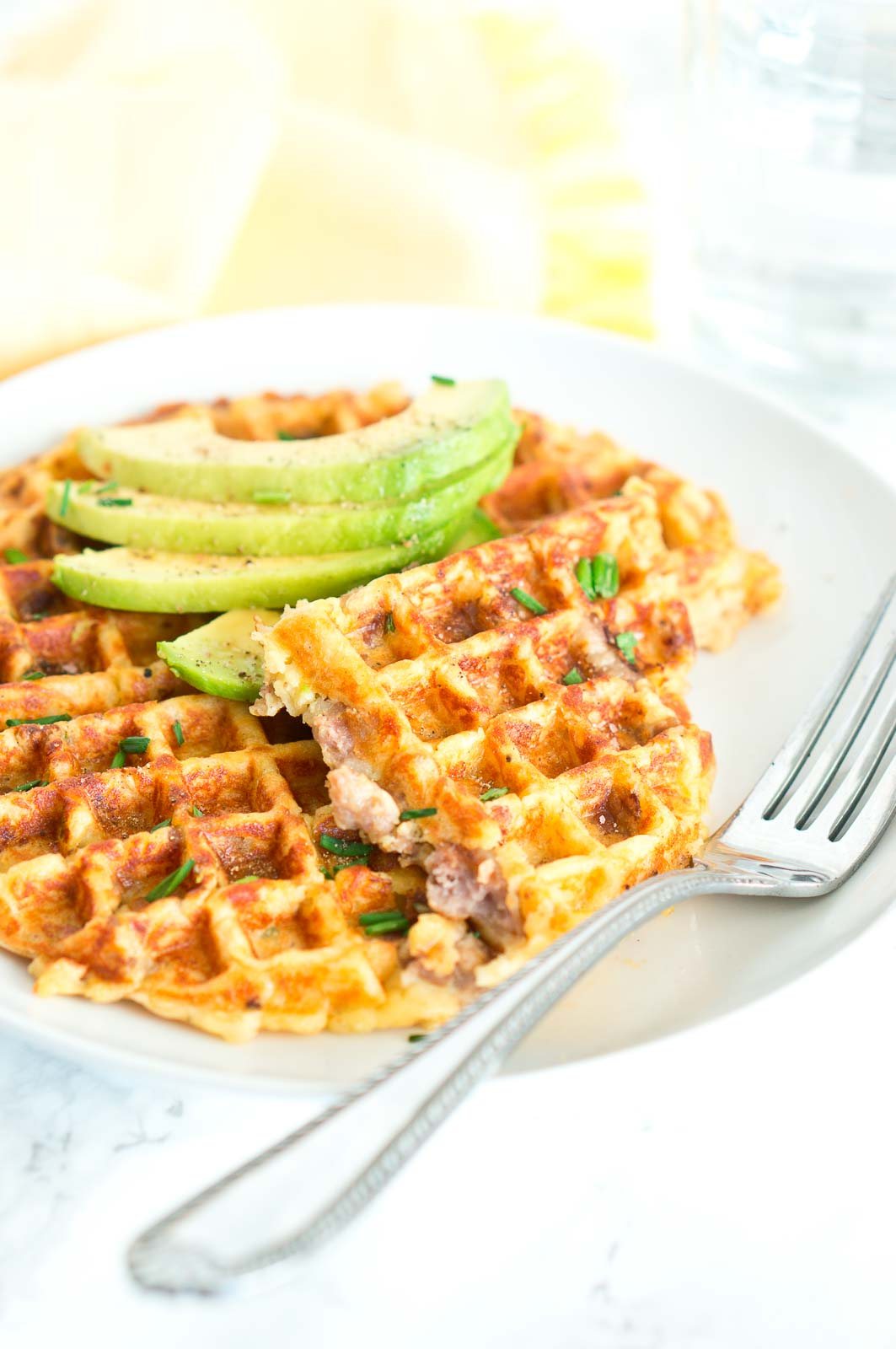 Sausage and Potato Waffles