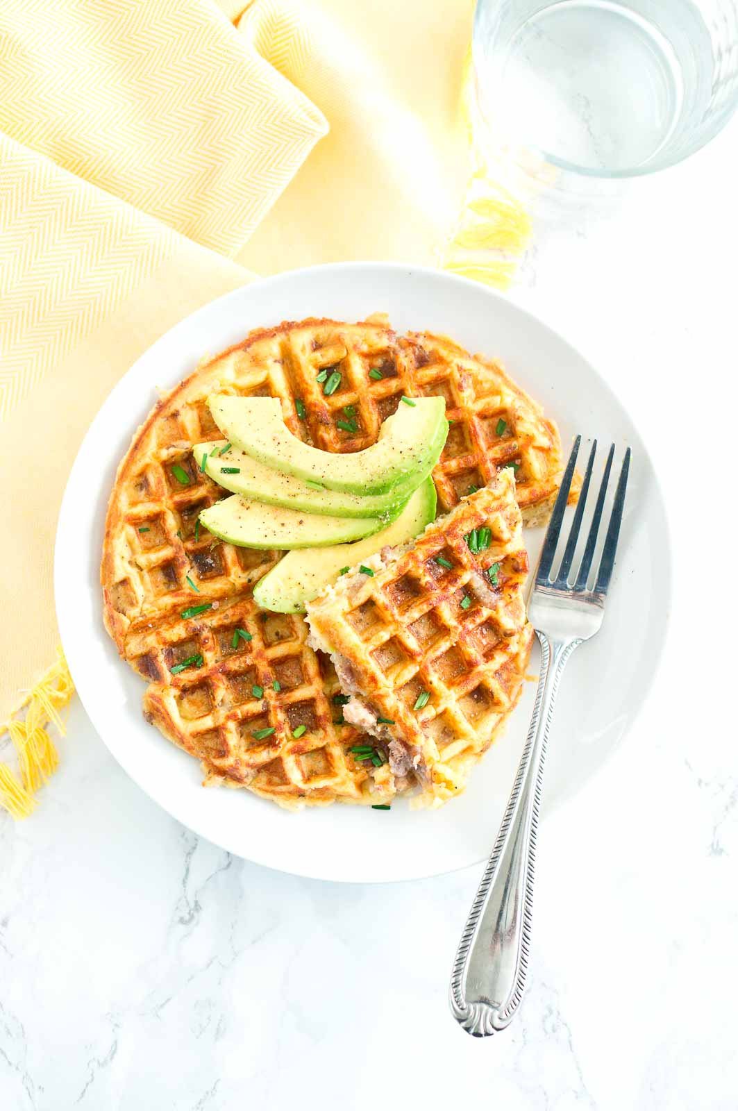 Sausage and Potato Waffles