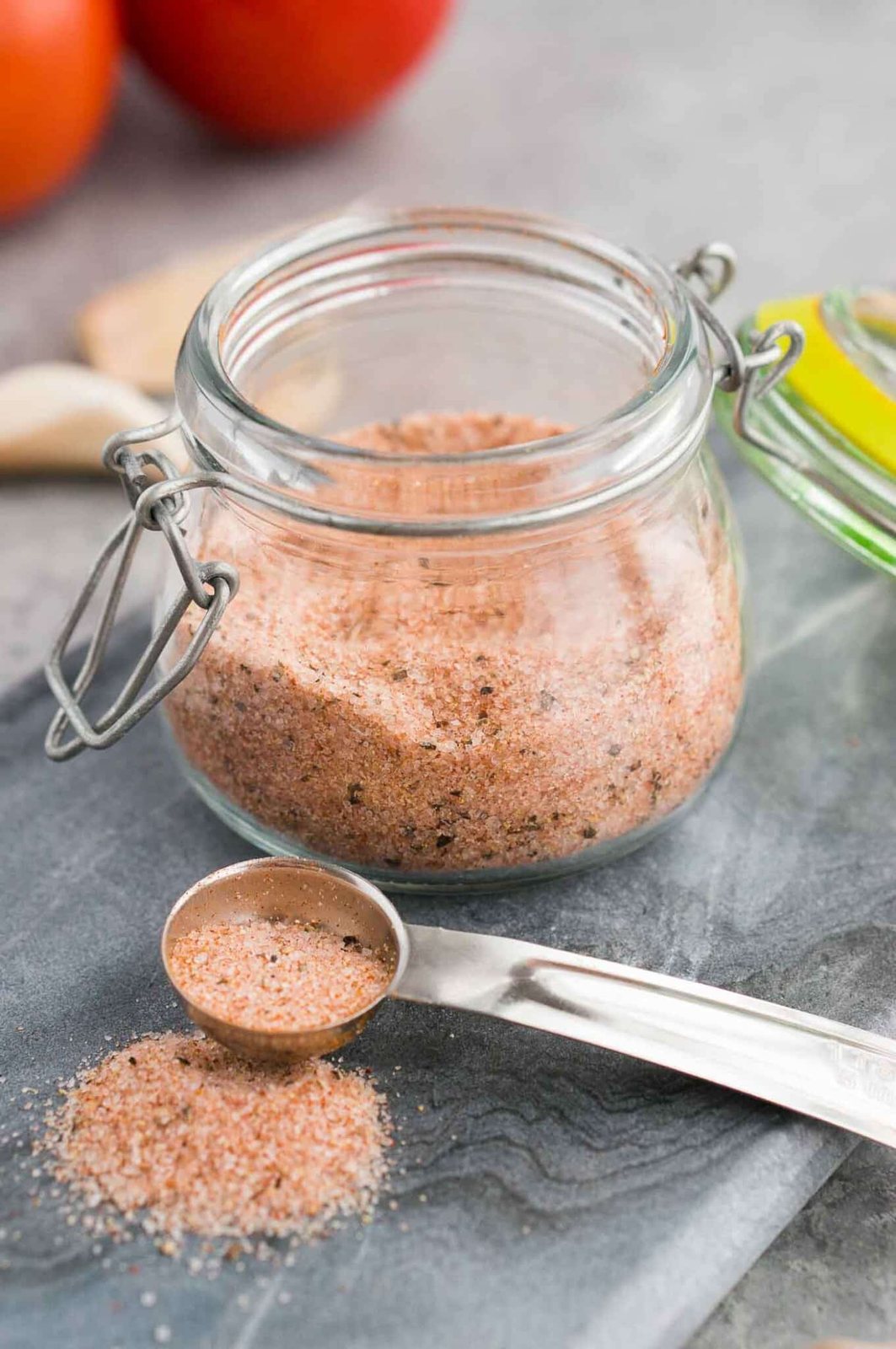 homemade seasoning salt in a jar
