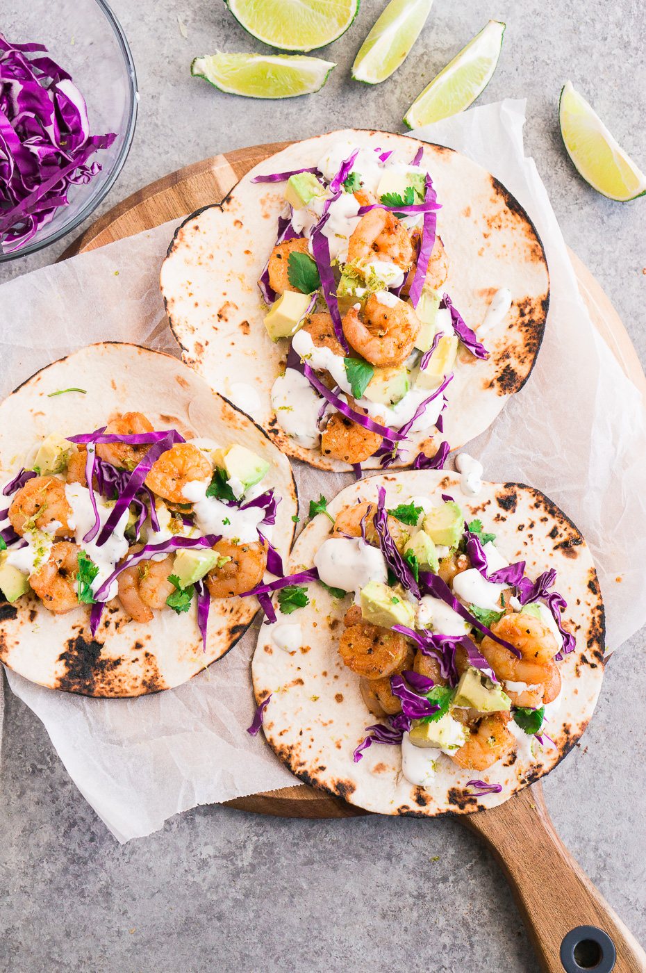 tacos on a cutting board