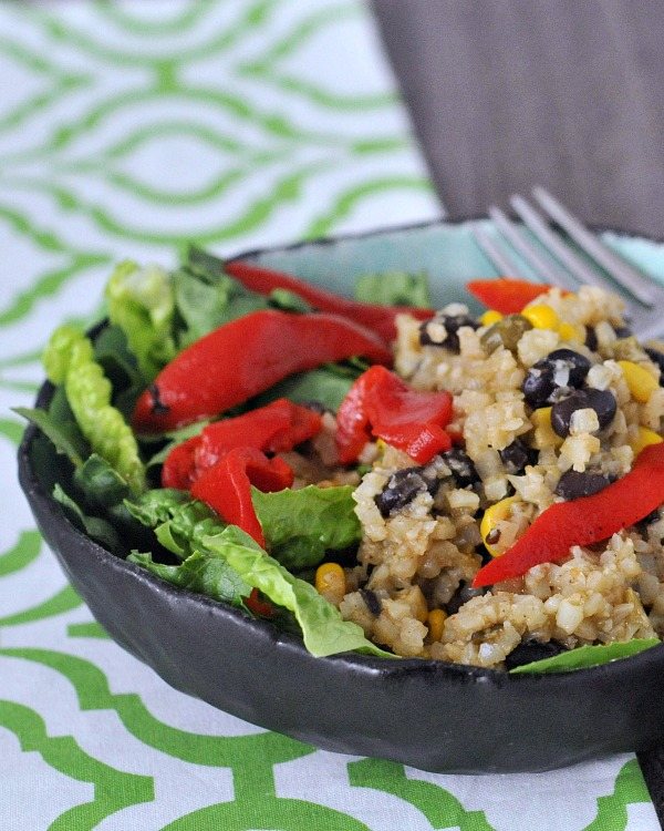 One Skillet Veggie Bean Burrito Bowls