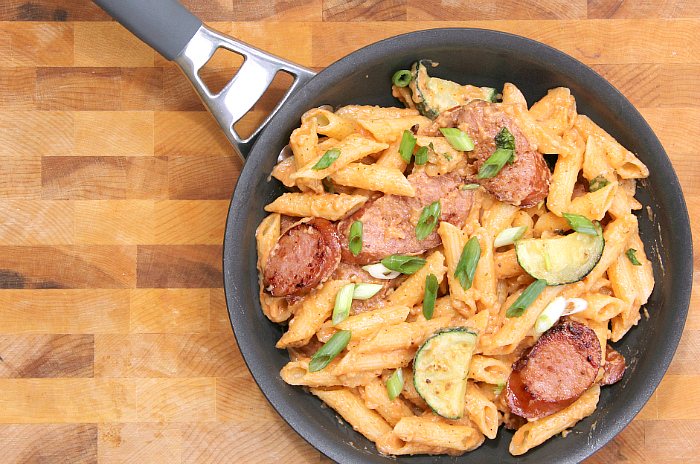 Sriracha Cream Sauce with Kielbasa Skillet Recipes