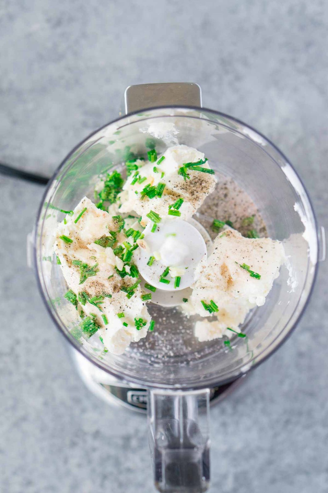 cream cheese in a food processor