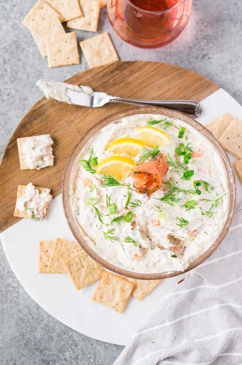 smoked salmon spread recipe in a bowl